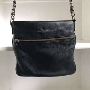 Black pebbled leather Kate Spade crossbody